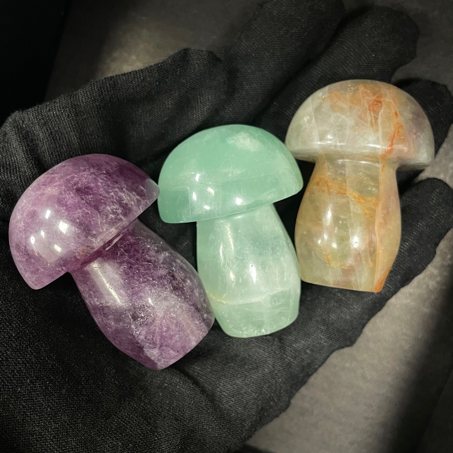 2" Natural Crystal Fluorite Mushroom, Collectible Decor for Feng Shui & Energy Balancing - Unique Home Accent Piece