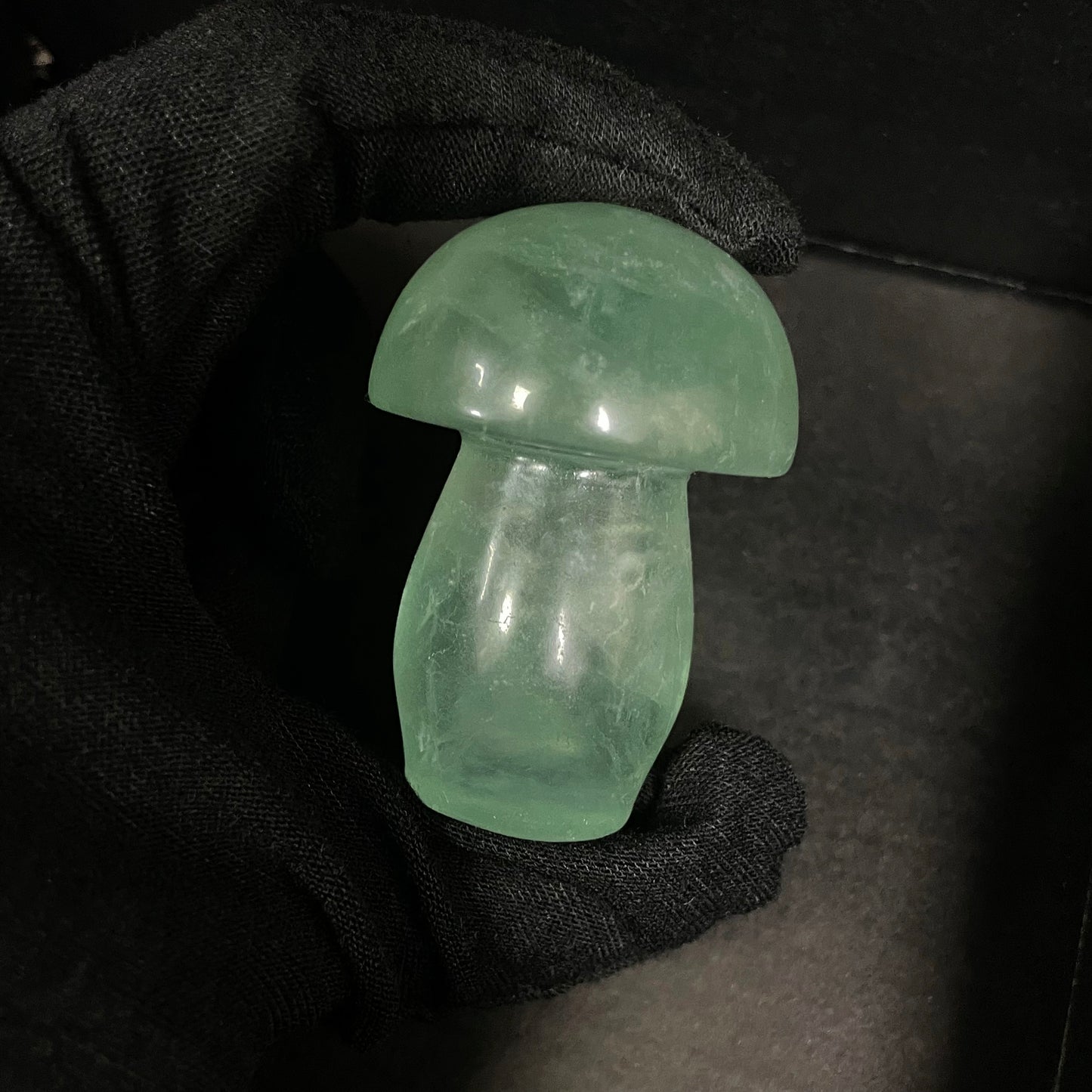 2" Natural Crystal Fluorite Mushroom, Collectible Decor for Feng Shui & Energy Balancing - Unique Home Accent Piece