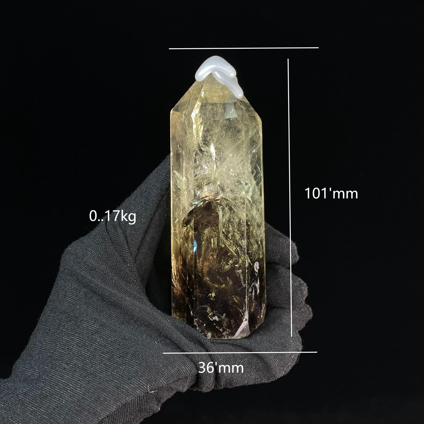 High-quality Natural Citrine Tower - Collectible Feng Shui Decor, Energy Balancing Crystal, Unique Home Accent & Spiritual Ornament