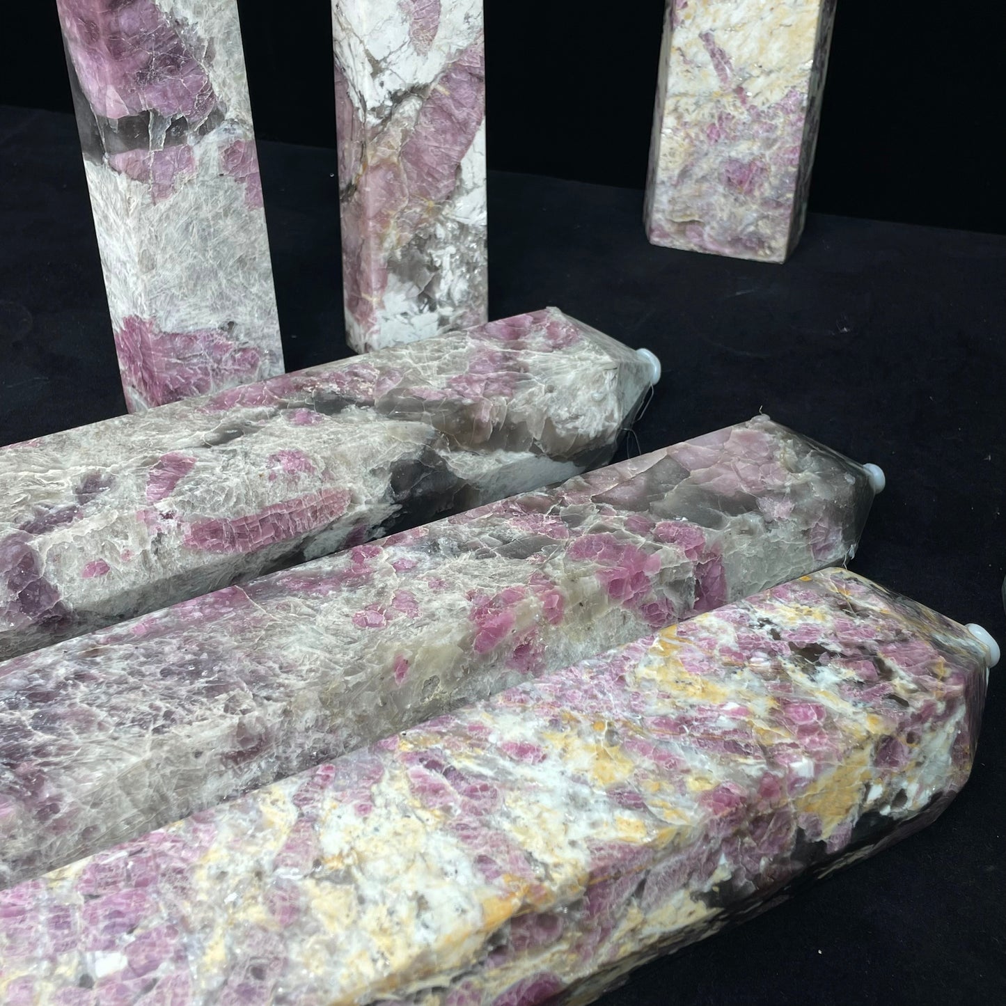 High-quality Natural Plum Tourmaline Tower - Collectible Feng Shui Decor, Energy Balancing Crystal, Unique Home Accent & Spiritual Ornament