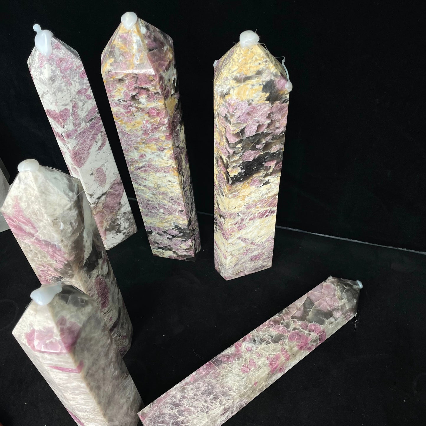 High-quality Natural Plum Tourmaline Tower - Collectible Feng Shui Decor, Energy Balancing Crystal, Unique Home Accent & Spiritual Ornament
