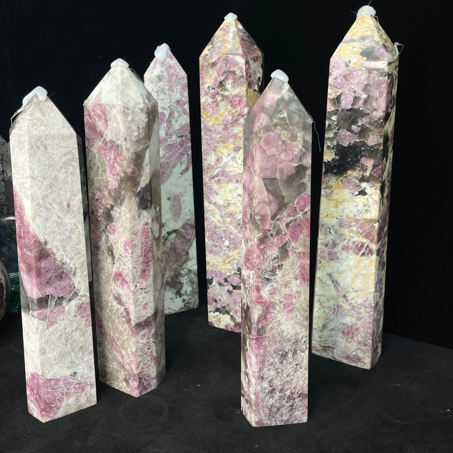 High-quality Natural Plum Tourmaline Tower - Collectible Feng Shui Decor, Energy Balancing Crystal, Unique Home Accent & Spiritual Ornament