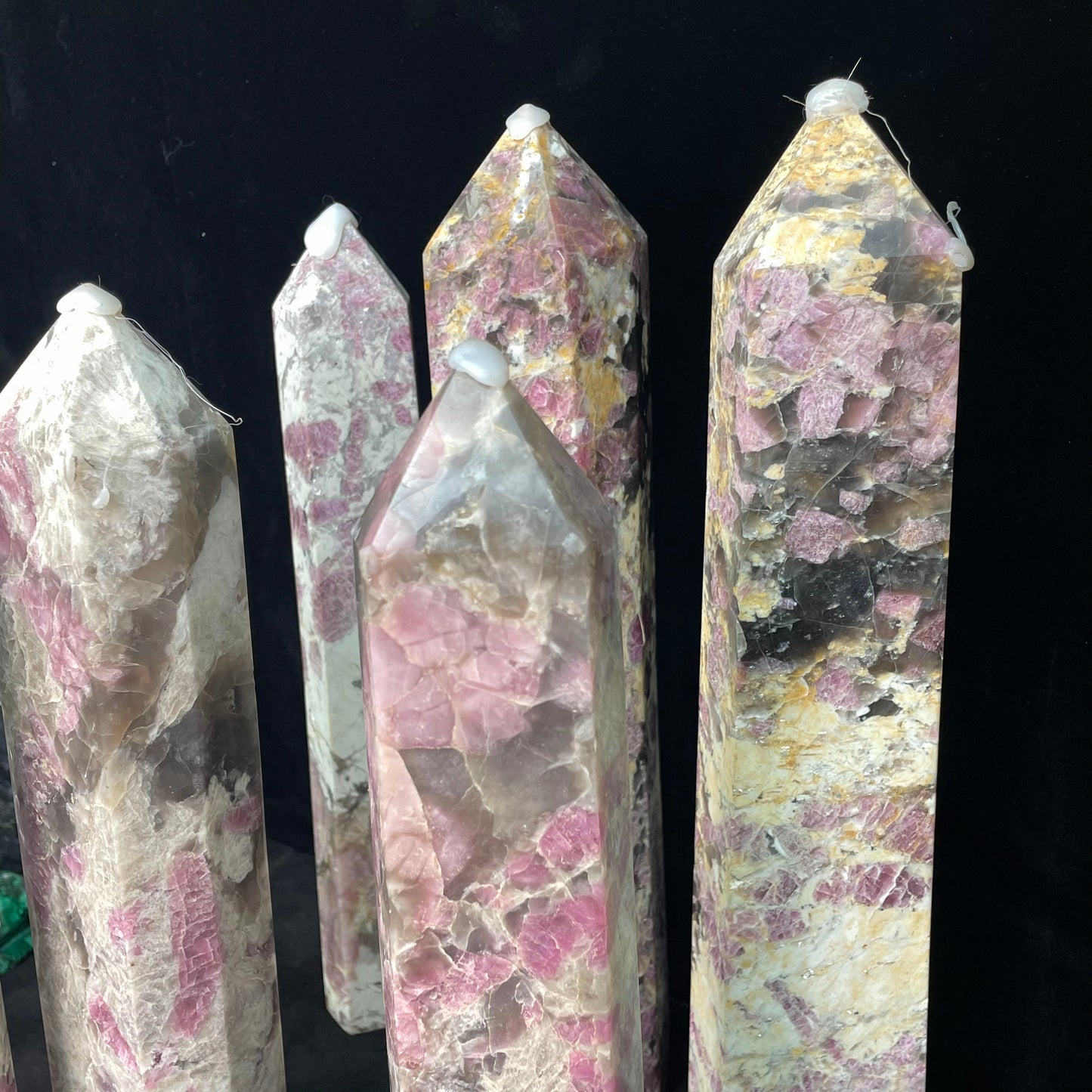 High-quality Natural Plum Tourmaline Tower - Collectible Feng Shui Decor, Energy Balancing Crystal, Unique Home Accent & Spiritual Ornament