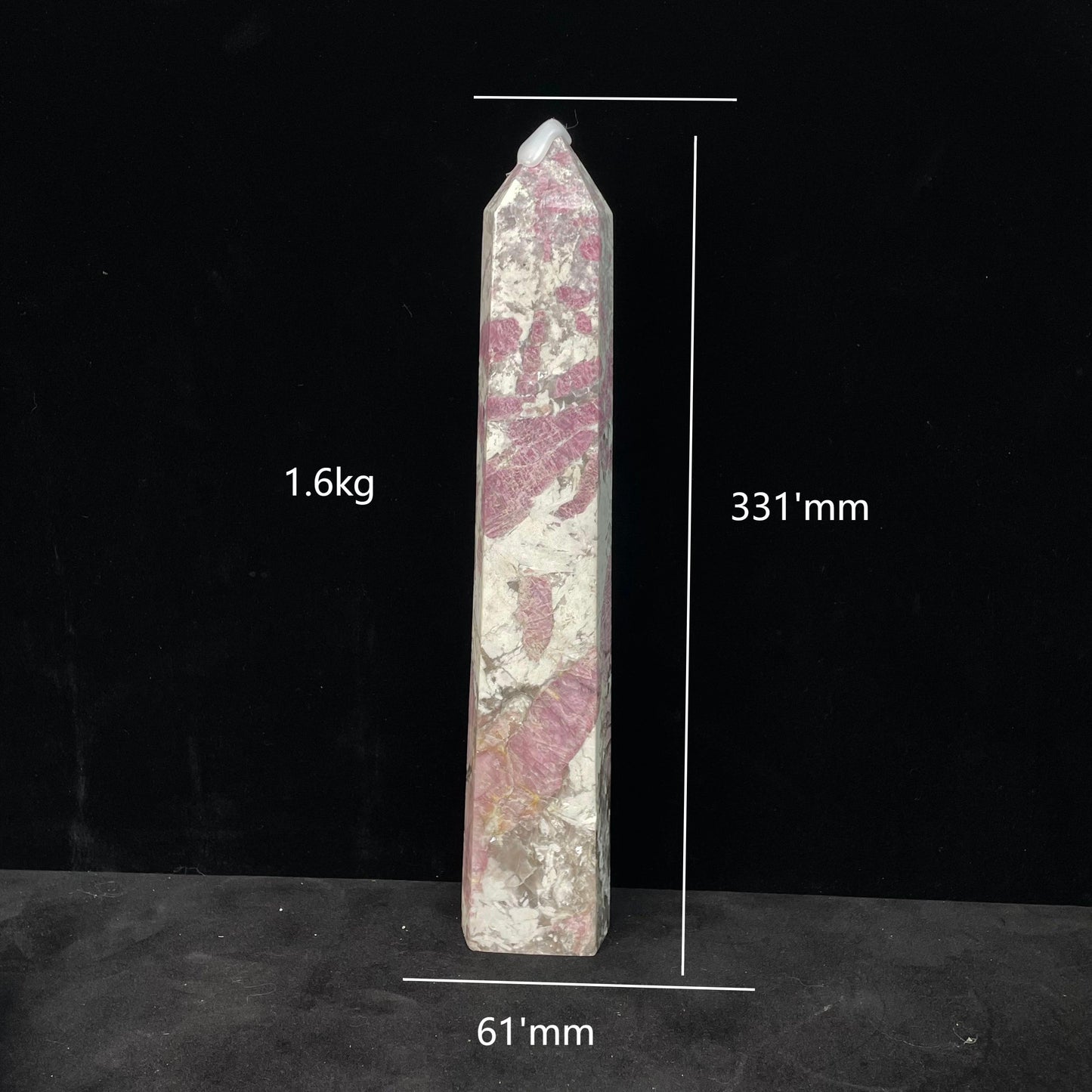High-quality Natural Plum Tourmaline Tower - Collectible Feng Shui Decor, Energy Balancing Crystal, Unique Home Accent & Spiritual Ornament
