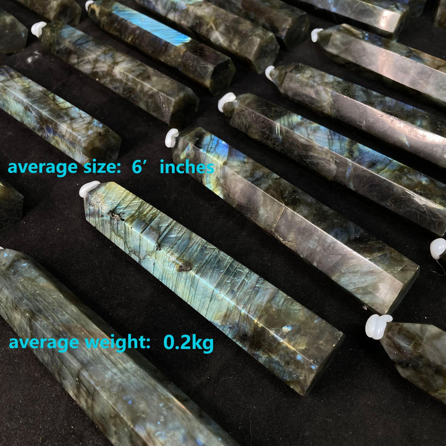 6"" Natural Labradorite Tower – Feng Shui Gem, Energy Balancer, Mood Lifter & Focus Booster. Collectible Decor for Home/Office