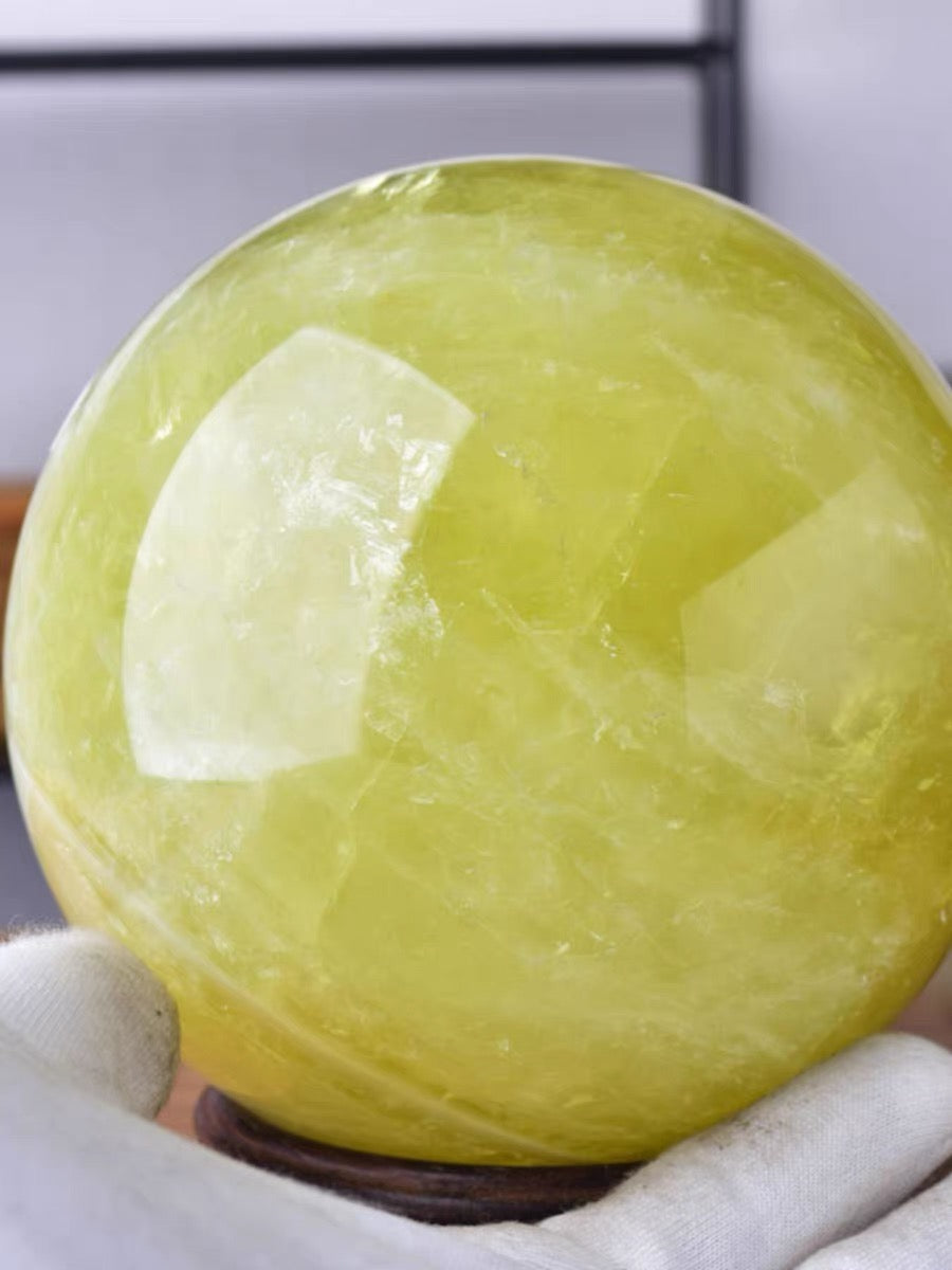 Natural Cryustal Citrine Crystal Quartz Sphere Large Home Ornament