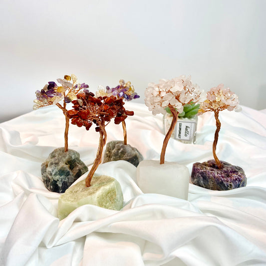 【A10】Handmade Crystal Tree Money Tree Decoration Raw Crystal Base