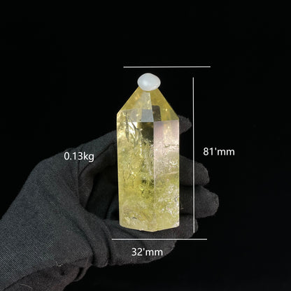 High-quality Natural Citrine Tower - Collectible Feng Shui Decor, Energy Balancing Crystal, Unique Home Accent & Spiritual Ornament