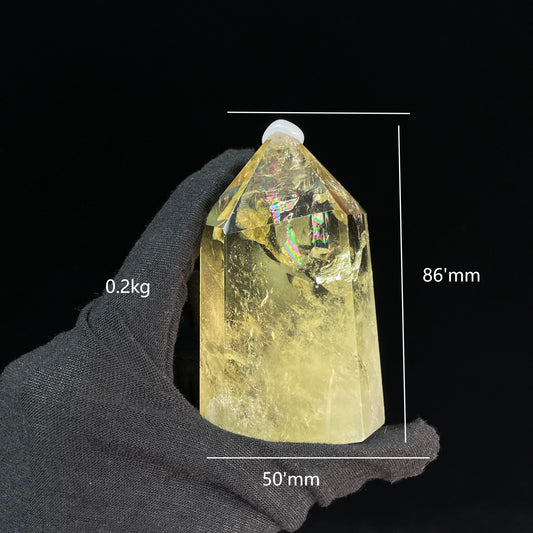 High-quality Natural Citrine Tower - Collectible Feng Shui Decor, Energy Balancing Crystal, Unique Home Accent & Spiritual Ornament