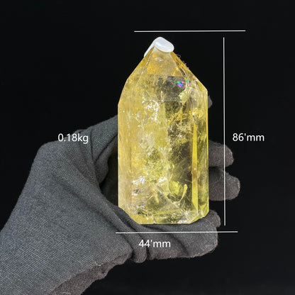 High-quality Natural Citrine Tower - Collectible Feng Shui Decor, Energy Balancing Crystal, Unique Home Accent & Spiritual Ornament