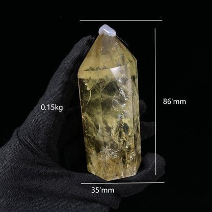 High-quality Natural Citrine Tower - Collectible Feng Shui Decor, Energy Balancing Crystal, Unique Home Accent & Spiritual Ornament