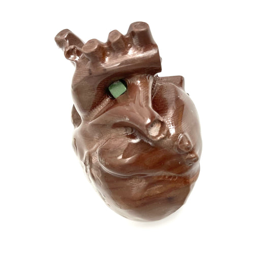 【A1】Meowcrystal Natural ore stone jasper carvings Human heart Human brain Design carvings Gothic style home ornaments